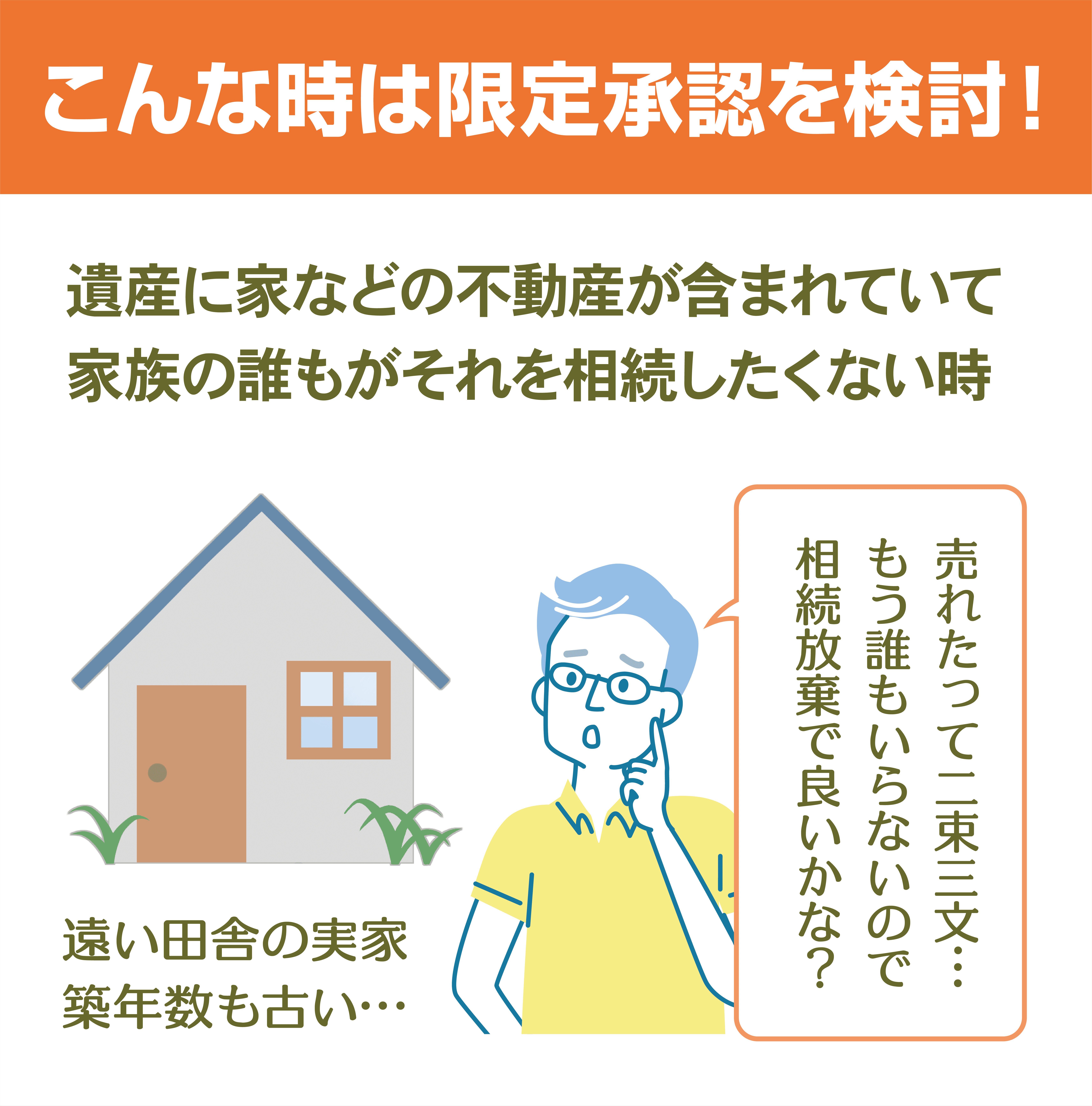 遺産に家などの不動産が含まれていて家族の誰もがそれを相続したくない時